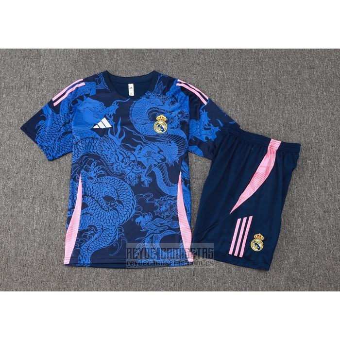 Chandal del Real Madrid Dragon Manga Corta 2024-2025 Azul - Pantalon Corto